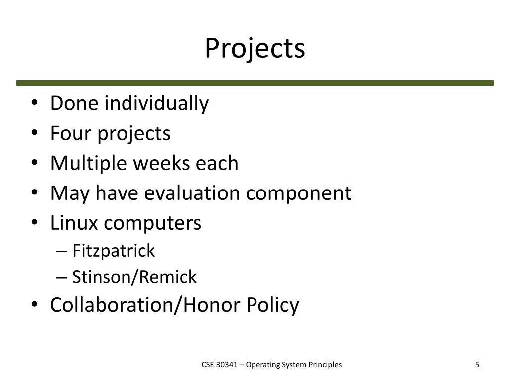 projects