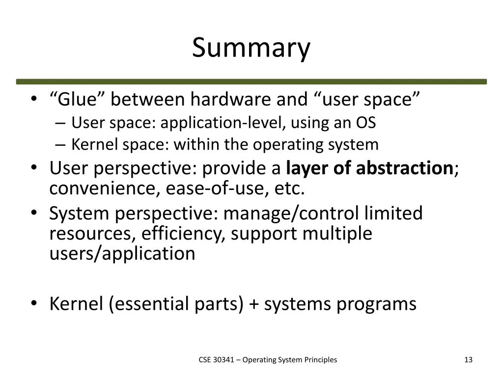 summary