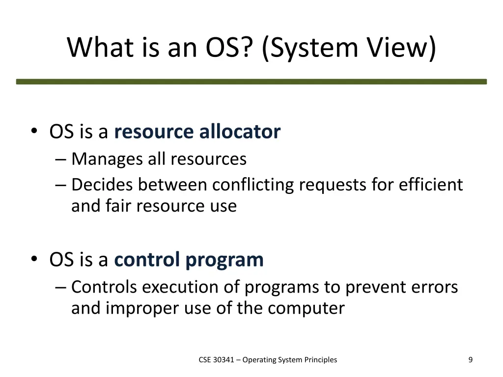 what is an os system view
