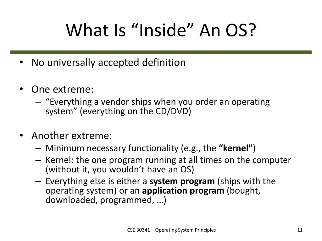what is inside an os