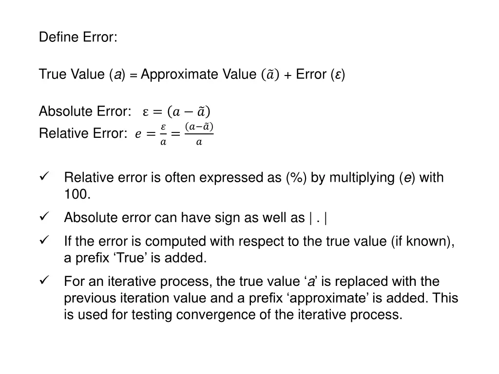 define error