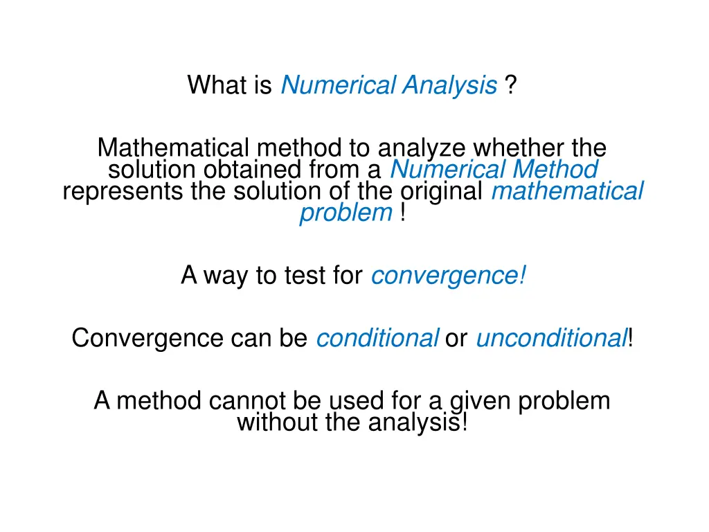 what is numerical analysis