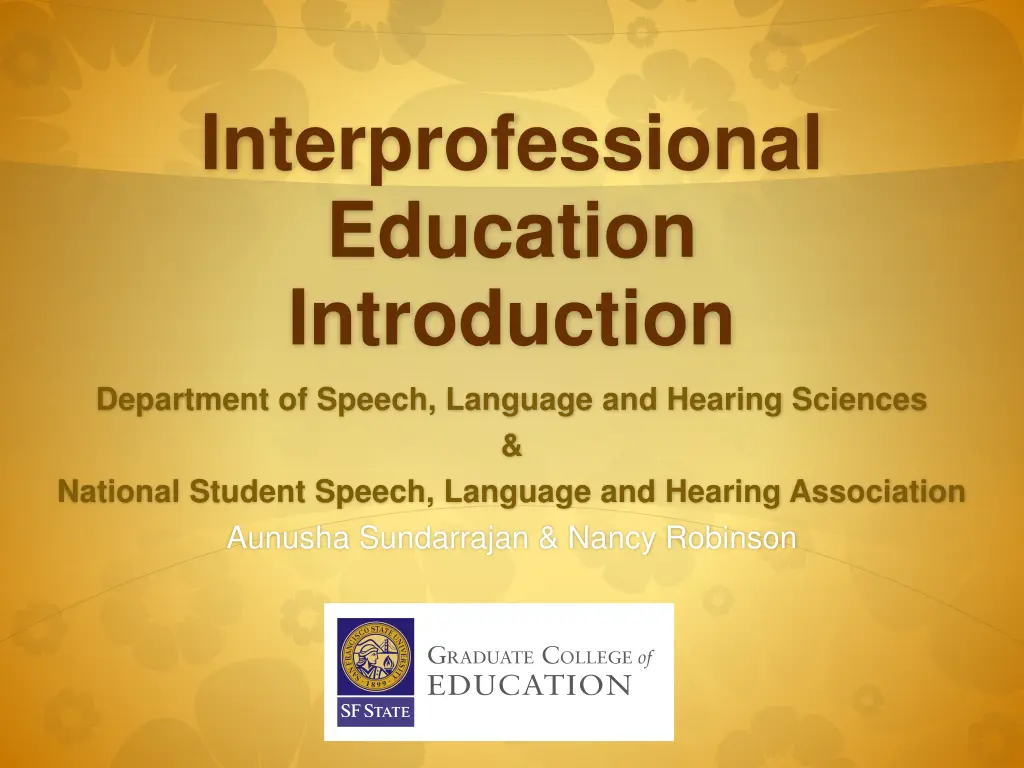 interprofessional education introduction