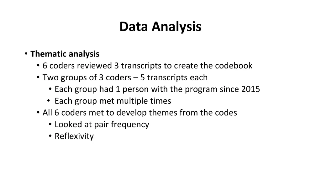 data analysis