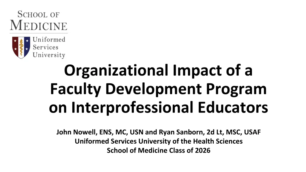 organizational impact of a faculty development