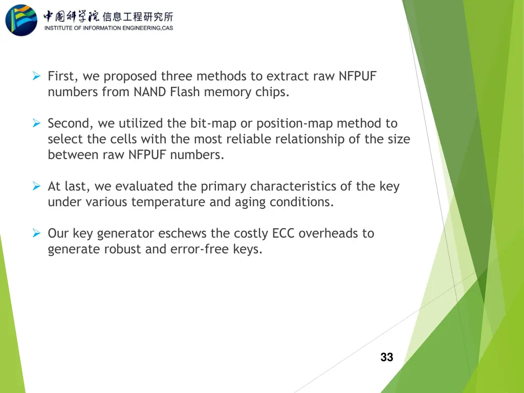 first we proposed three methods to extract