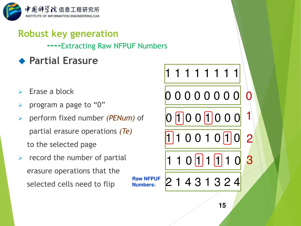 robust key generation extracting raw nfpuf numbers 1
