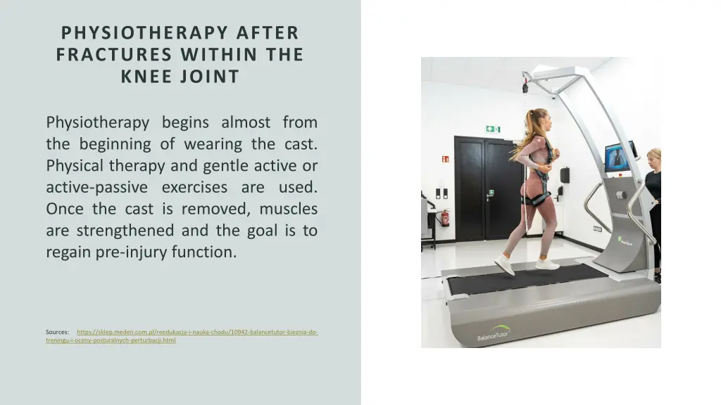 physiotherapy after fractures within the knee