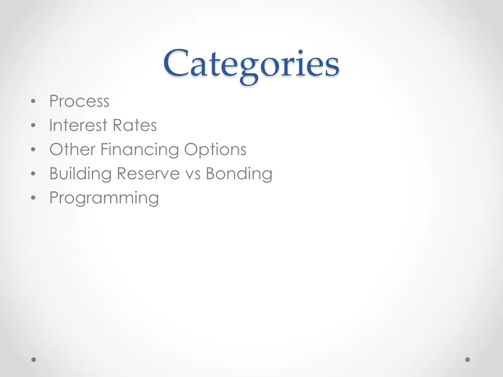 categories