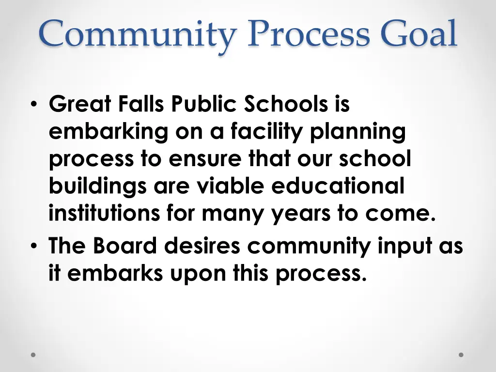 community process goal