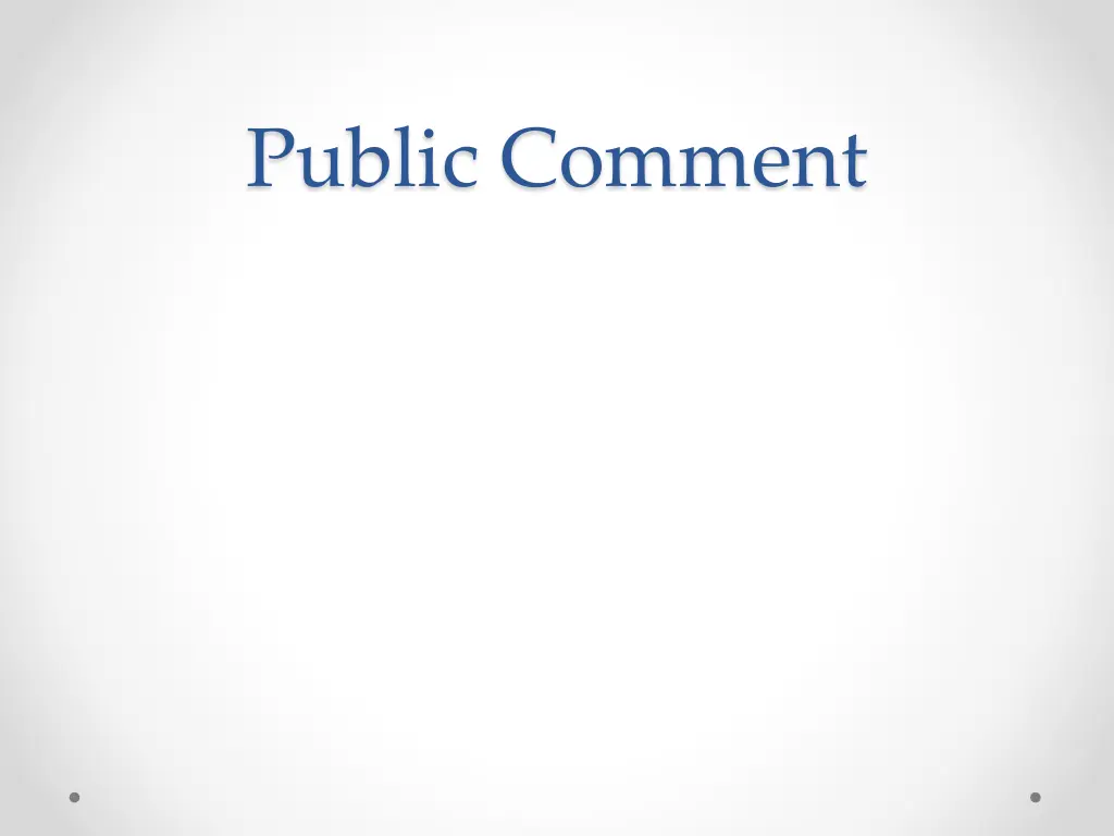 public comment