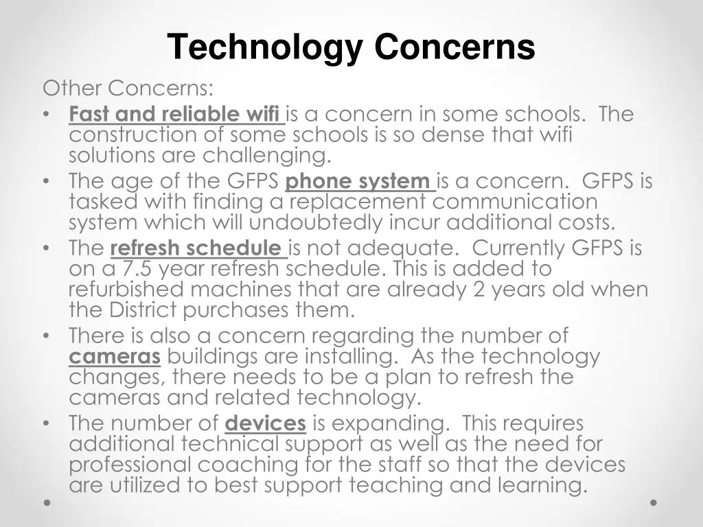 technology concerns other concerns fast