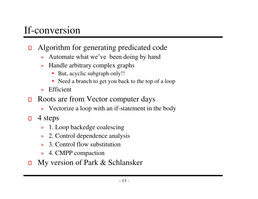 if conversion