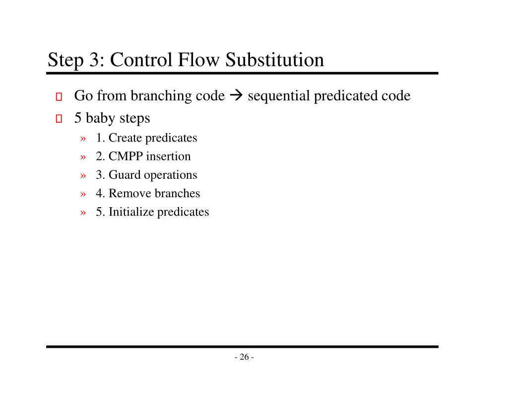 step 3 control flow substitution