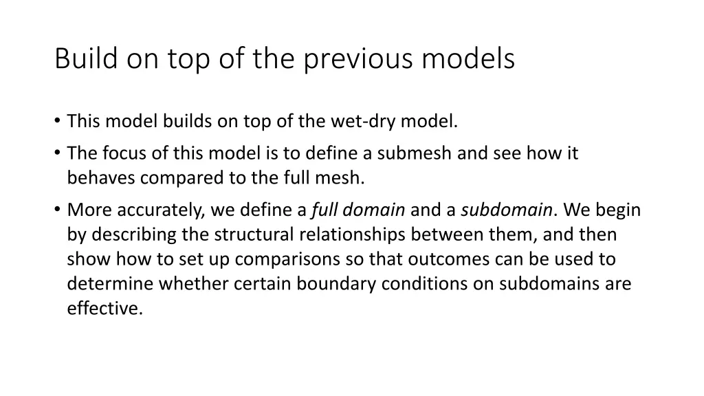 build on top of the previous models