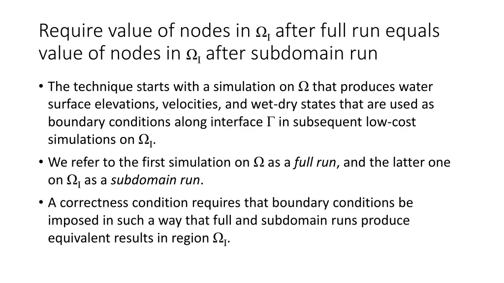 require value of nodes in i after full run equals