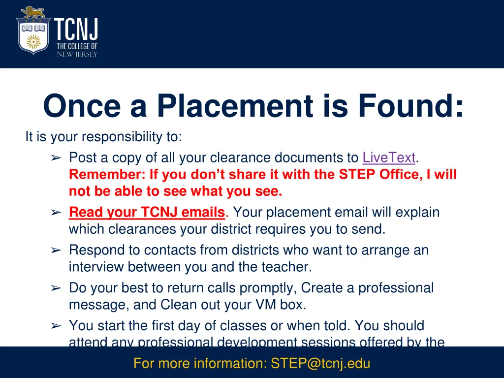 once a placement is found