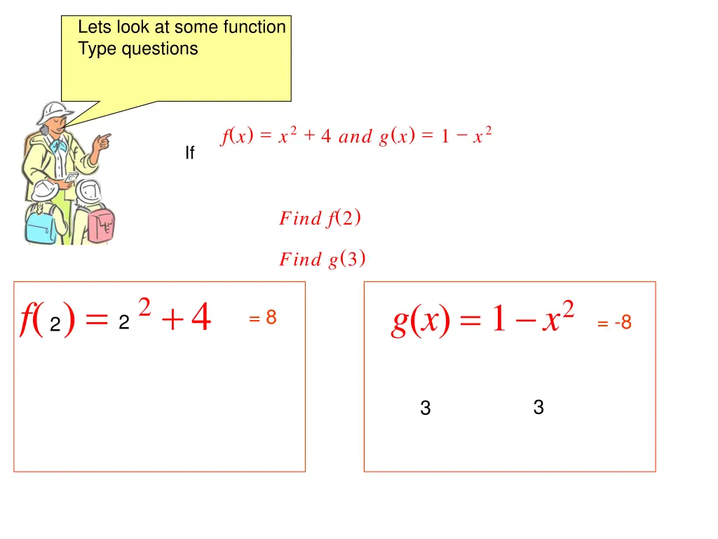 lets look at some function type questions
