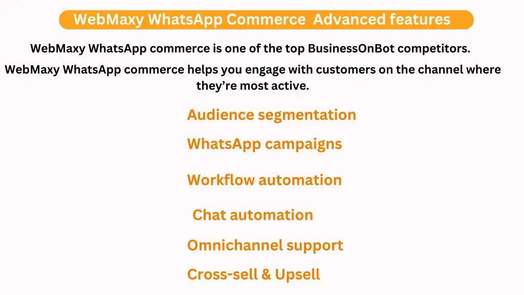 webmaxy whatsapp commerce advanced features