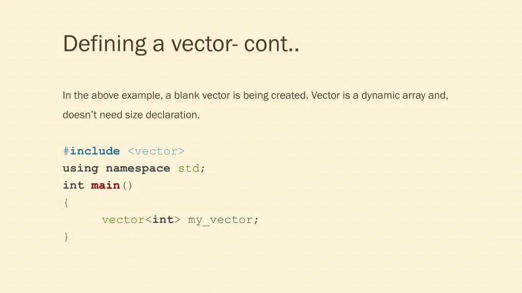 defining a vector cont 1