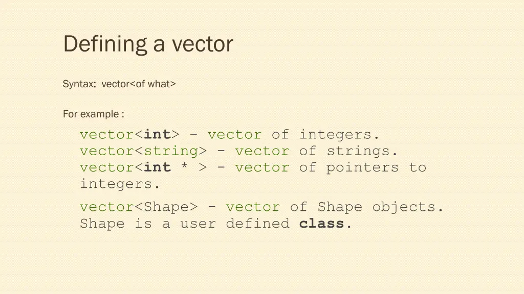 defining a vector