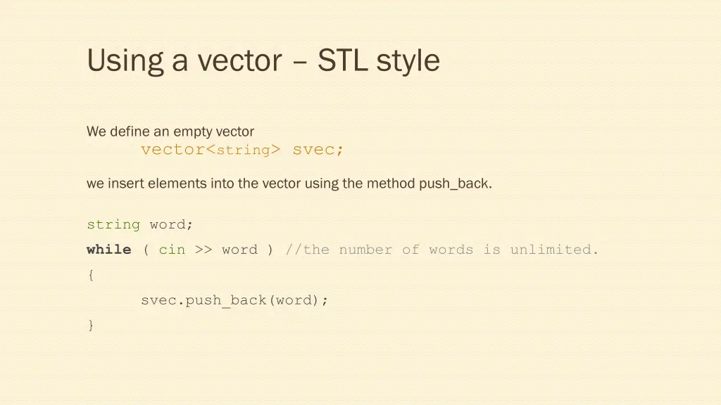 using a vector stl style