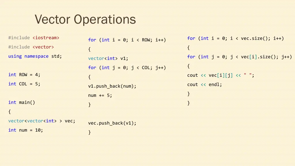 vector operations 1