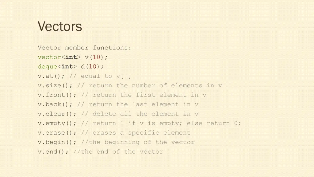 vectors