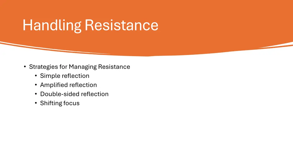 handling resistance