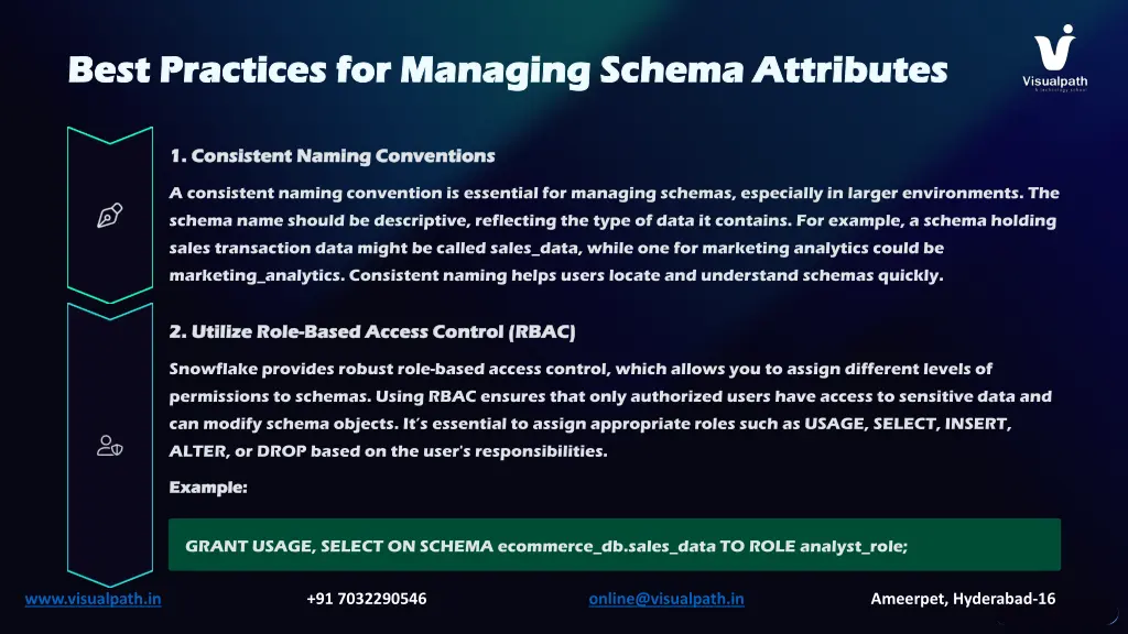 best practices for managing schema attributes
