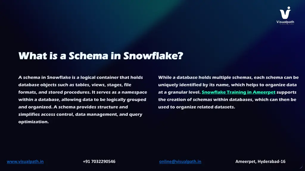 what is a schema in snowflake what is a schema