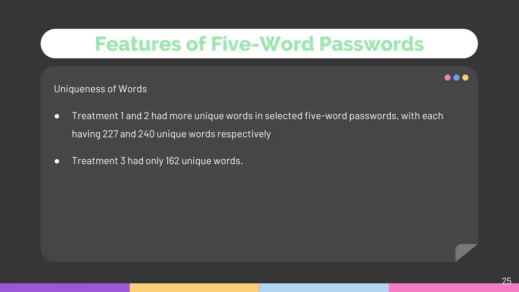 features of five word passwords 3