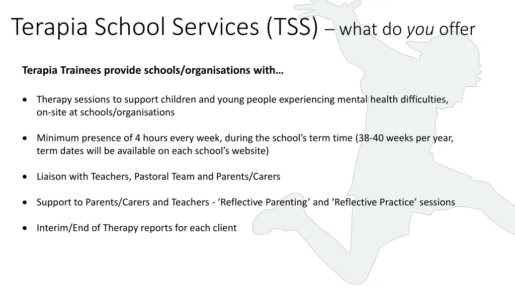 terapia school services tss what do you offer