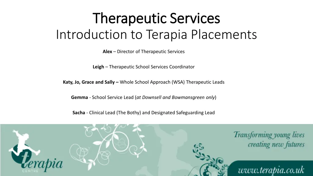 therapeutic services therapeutic services
