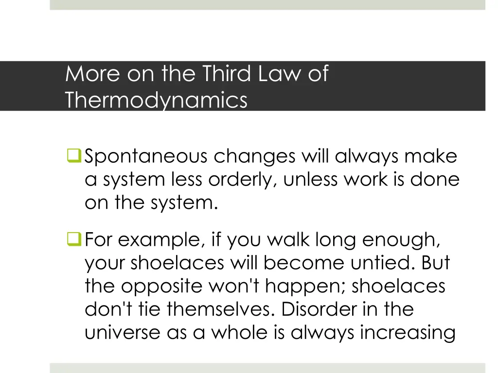more on the third law of thermodynamics