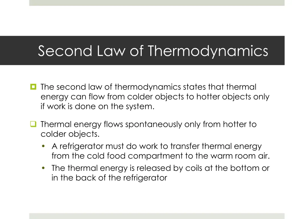 second law of thermodynamics