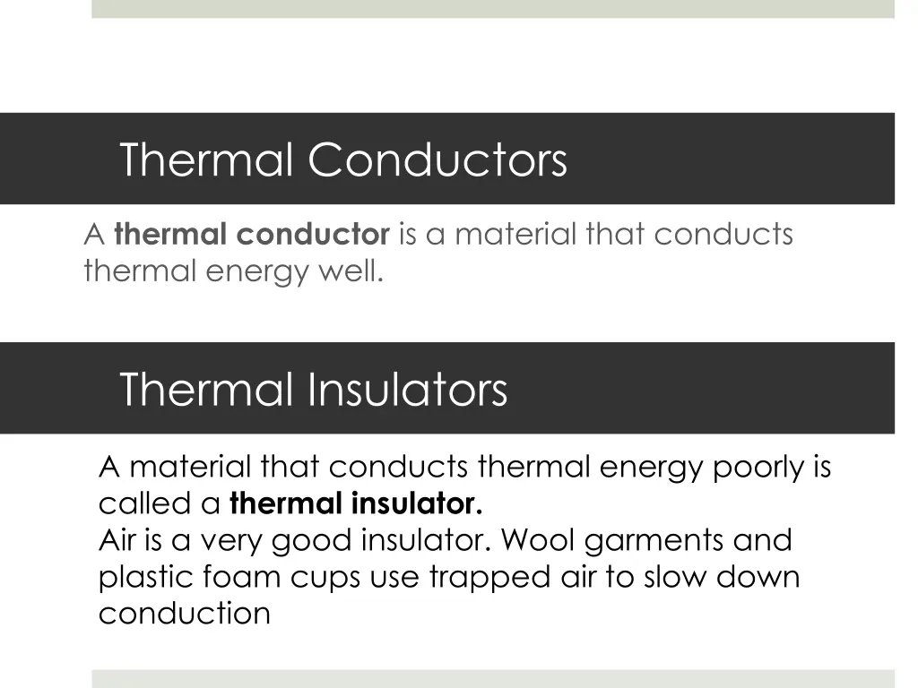 thermal conductors