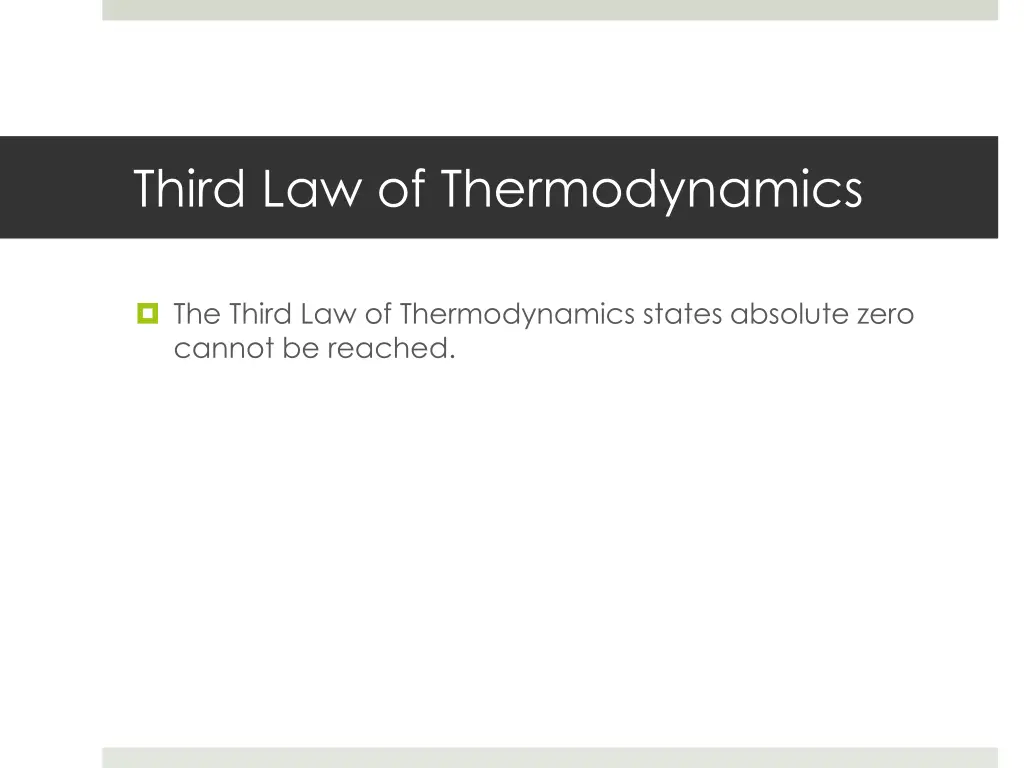 third law of thermodynamics