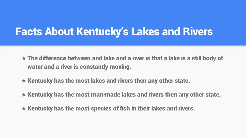 facts about kentucky s lakes and rivers