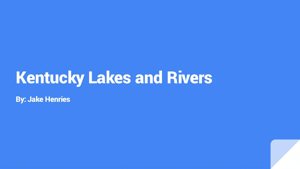 kentucky lakes and rivers