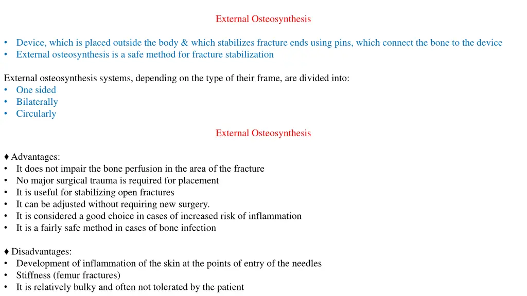 external osteosynthesis