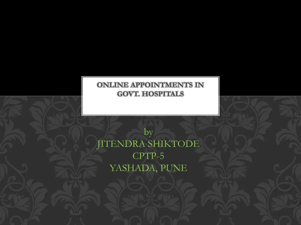 online appointments in govt hospitals