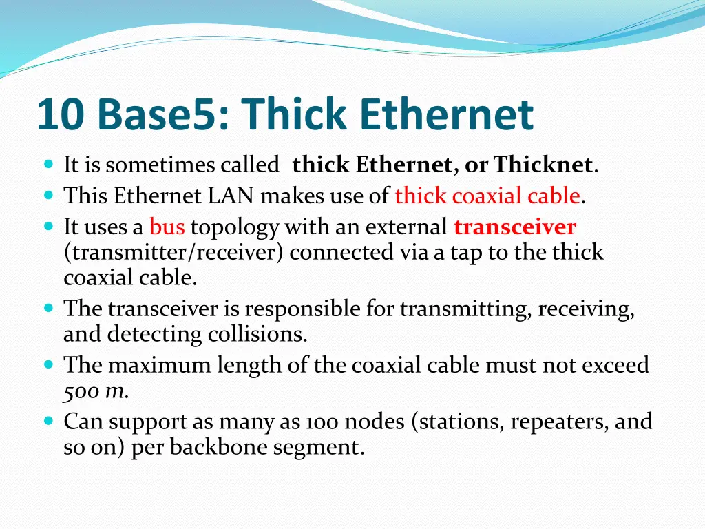 10 base5 thick ethernet
