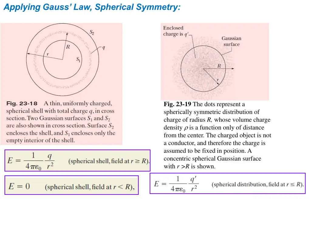 applying gauss law spherical symmetry