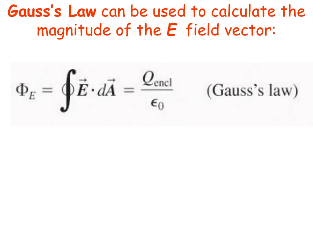 gauss s law can be used to calculate