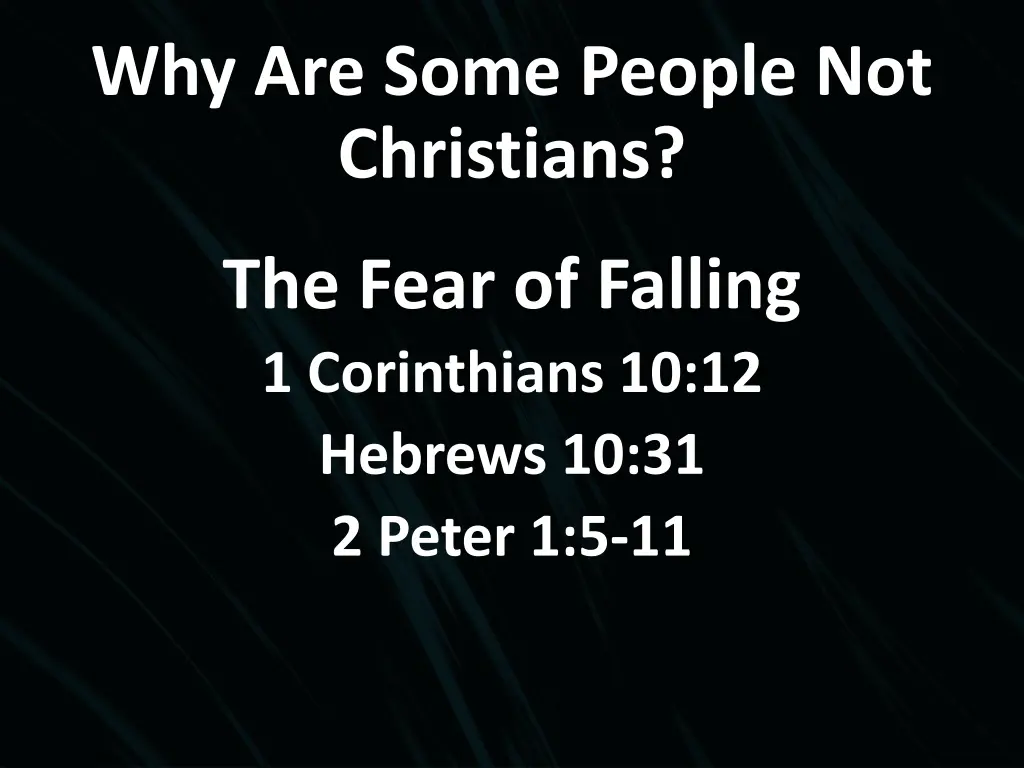 why are some people not christians 3