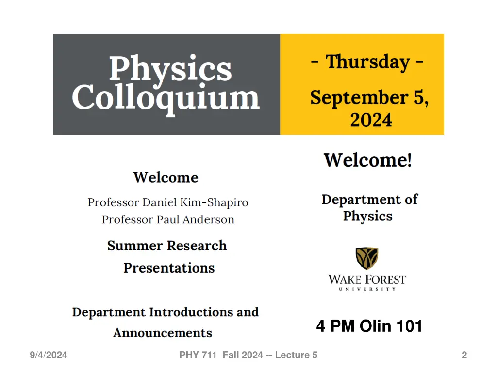 4 pm olin 101