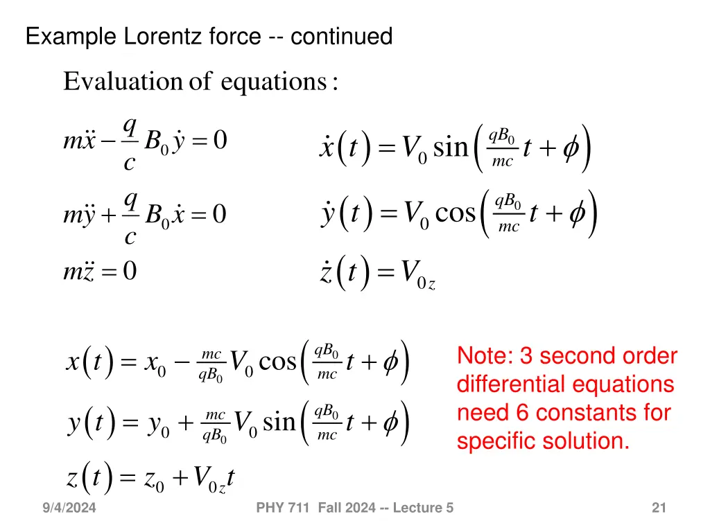 example lorentz force continued 1
