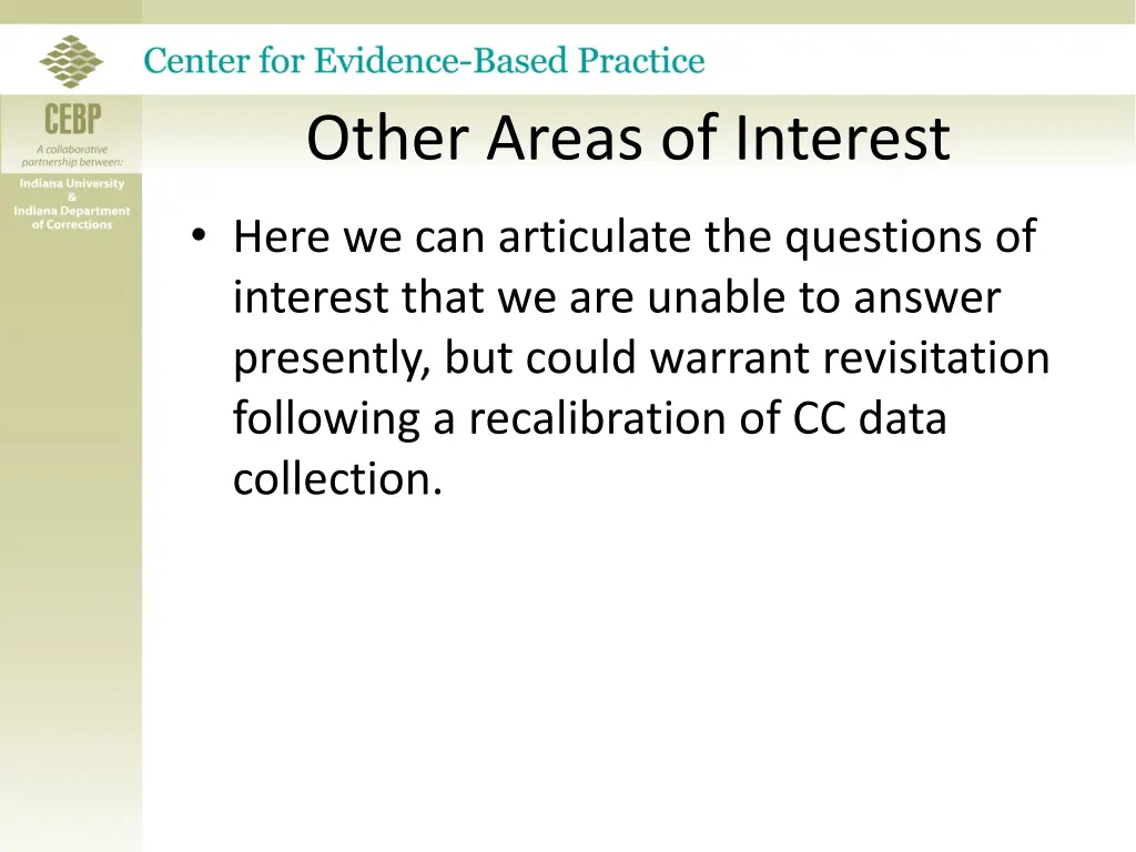 other areas of interest