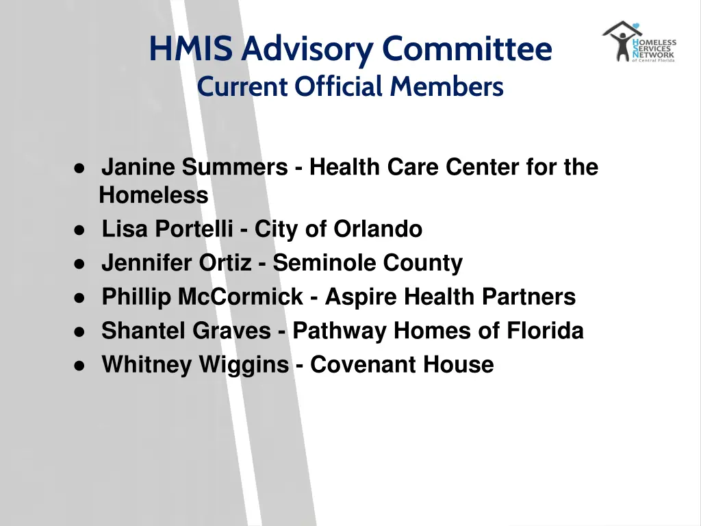 hmis advisory committee current official members